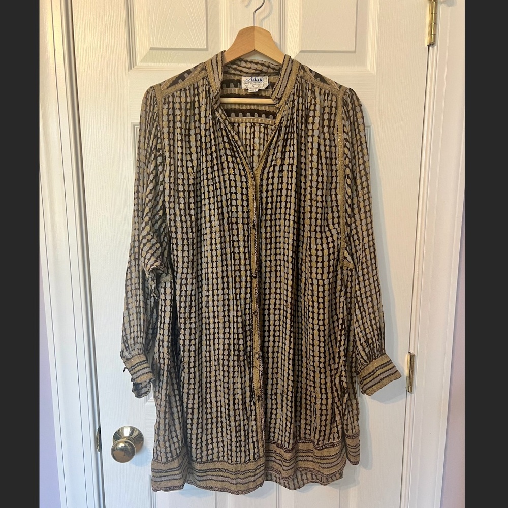 Vintage mini Adini Cotton Voile Dress from the 1970's